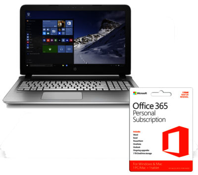 HP Pavilion 15-ab269sa 15.6 Laptop & Office 365 Personal Bundle HP Pavilion 15-ab269sa 15.6 Laptop & Office 365 Personal Bundle